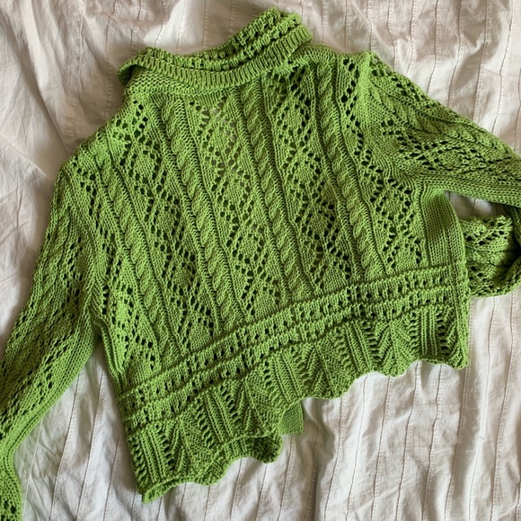 Zara Green Knit Cardigan - Picture 6 of 6